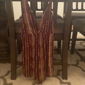 Wild Fable Burgundy and Cream Romper